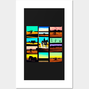 Cowboy Western Cactus Arizona Horses West Southwestern Pop Art Gift Posters and Art